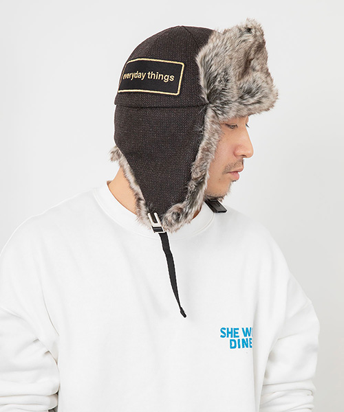 モデル頭囲：58cm 着用サイズ：ONESIZE