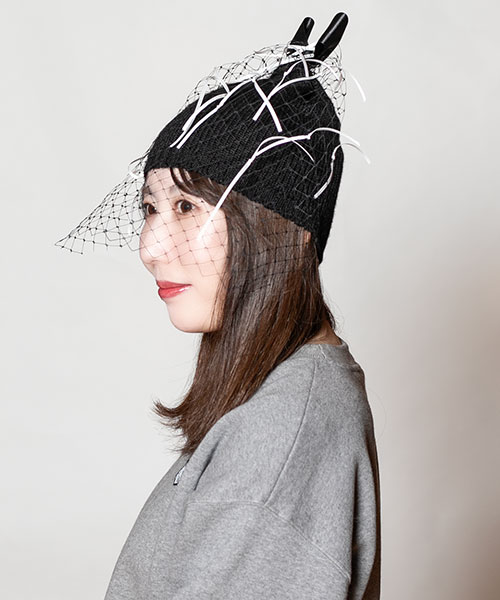 モデル頭囲：56cm 着用サイズ：ONESIZE