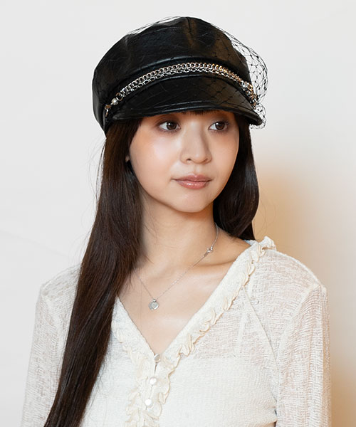モデル頭囲：56cm 着用サイズ：ONESIZE