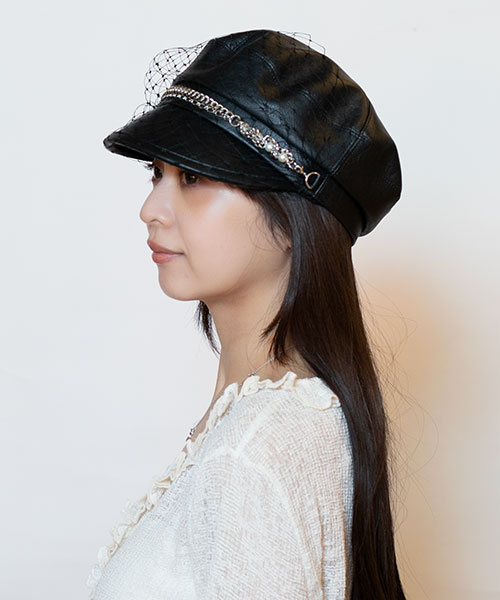 モデル頭囲：56cm 着用サイズ：ONESIZE