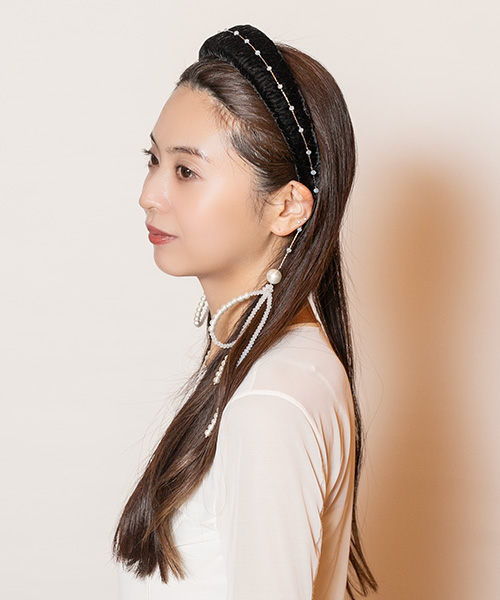 モデル頭囲：56cm 着用サイズ：ONESIZE