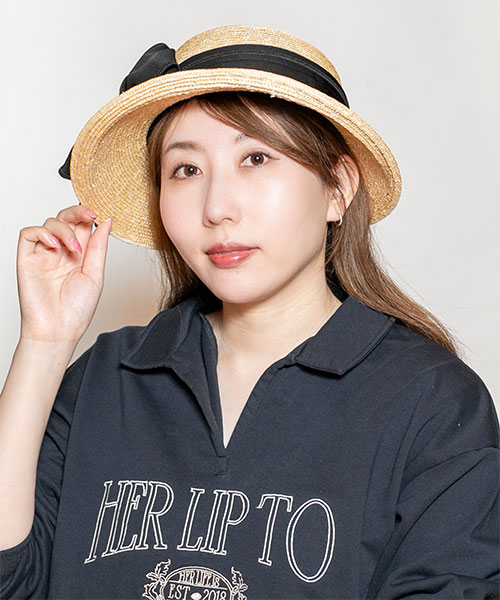 モデル頭囲：56cm 着用サイズ：ONESIZE