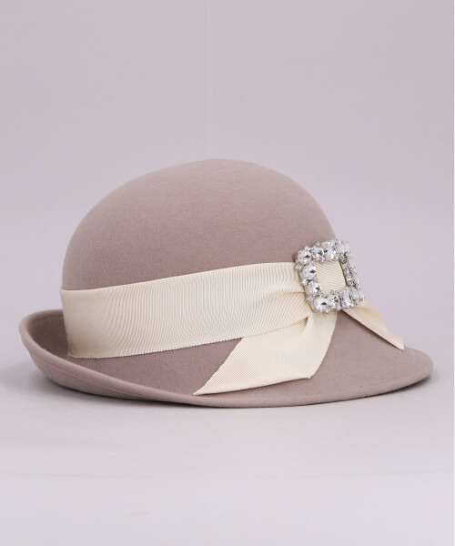 JEWEL BUCKLE HAT 2 WHITE ONESIZE