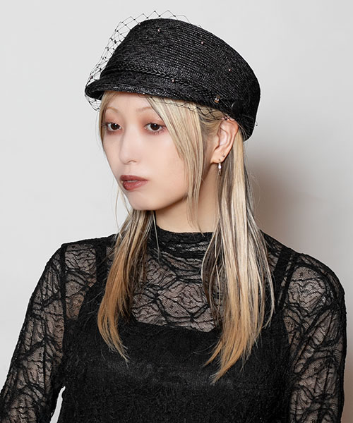 モデル頭囲：58cm 着用サイズ：ONESIZE