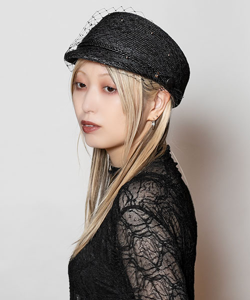 モデル頭囲：58cm 着用サイズ：ONESIZE