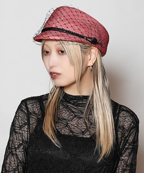 モデル頭囲：58cm 着用サイズ：ONESIZE