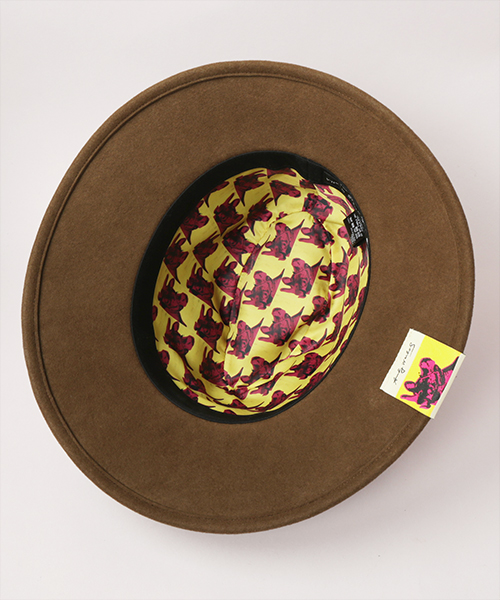 COW MOTIF WESTERN HAT BROWN ONESIZE