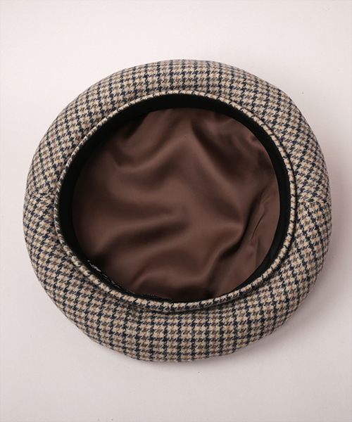COW MOTIF BERET BEIGE ONESIZE