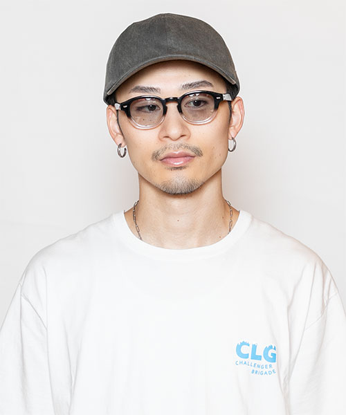 モデル頭囲：58.5 着用サイズ：ONESIZE