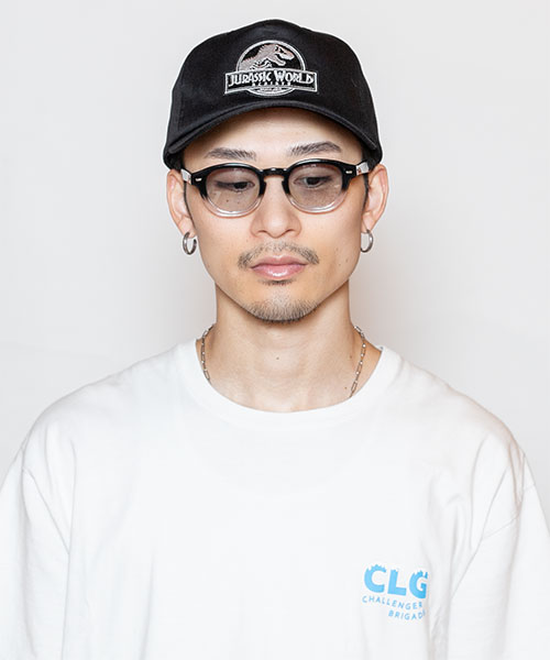 モデル頭囲：58.5 着用サイズ：ONESIZE