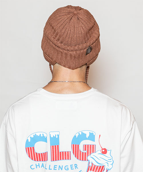 モデル頭囲：58.5 着用サイズ：ONESIZE