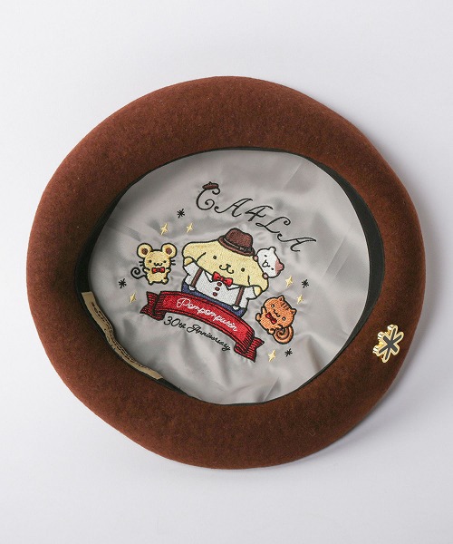 POMPOMPURIN 30th Anniv. x CA4LA BERET BLACK ONESIZE