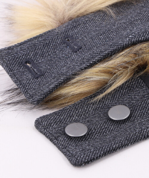FUR HOOD BLACK ONESIZE