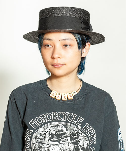 モデル頭囲：54cm 着用サイズ：Mサイズ