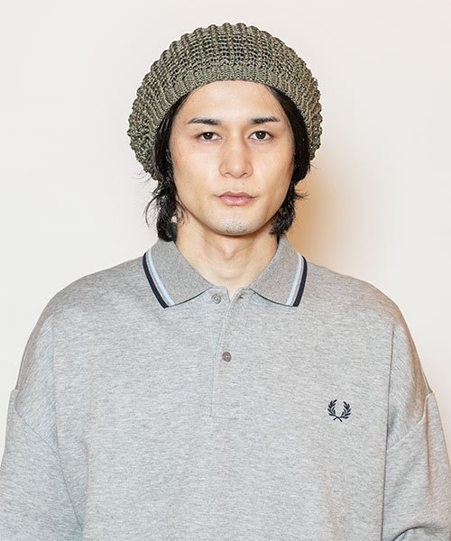 モデル頭囲：58cm 着用サイズ：ONESIZE