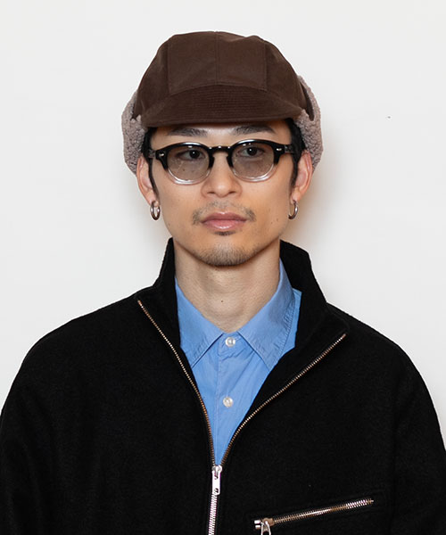 モデル頭囲：58.5cm 着用サイズ：ONESIZE