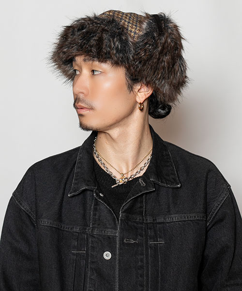 モデル頭囲：58cm 着用サイズ：ONESIZE