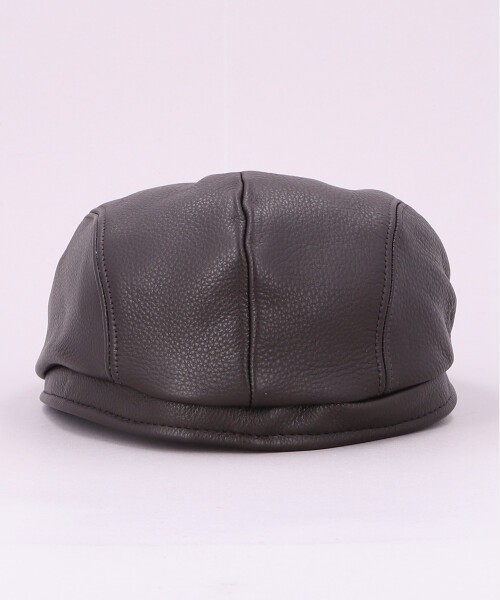 LEATHER DRIVING CAP BLACK S