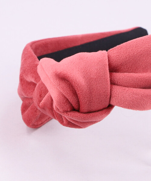 SUEDE TEXTURE BLAIR TURBAN RED ONESIZE