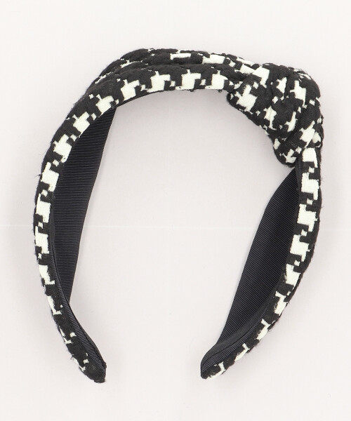 CHECKERS LANA SIDE TURBAN BLACK x WHITE ONESIZE