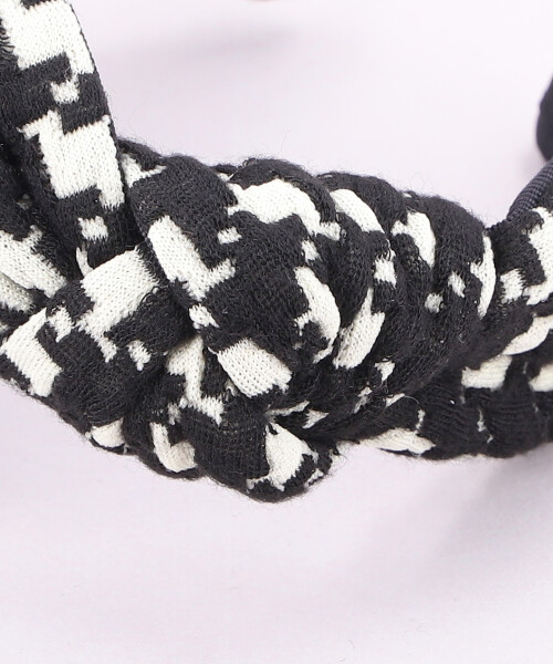 CHECKERS LANA SIDE TURBAN BLACK x WHITE ONESIZE