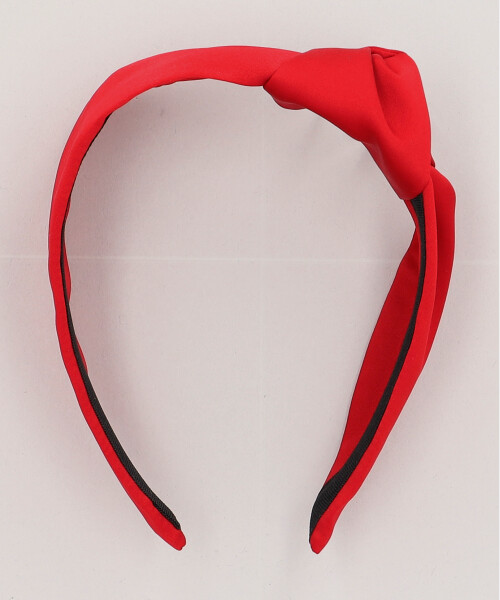 LANA SATIN SIDE KNOT TURBAN RED ONESIZE