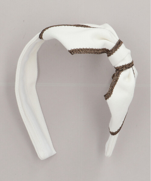 STRAW TWILL CAROLINA HEADBAND WHITE ONESIZE