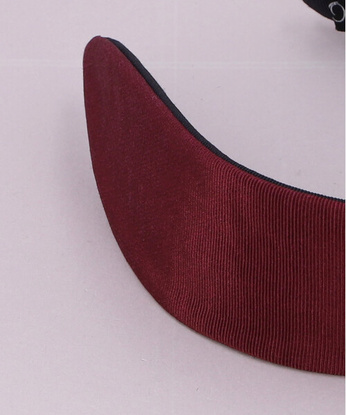 GROSGRAIN REVERSIBLE HEADBAND WINE RED ONESIZE