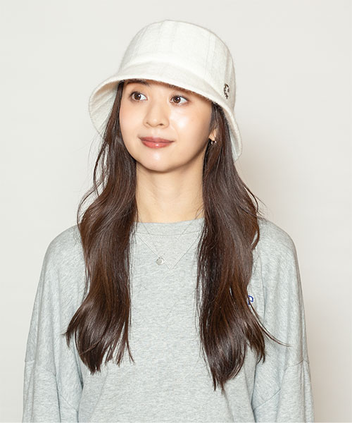 モデル頭囲：56cm 着用サイズ：ONESIZE