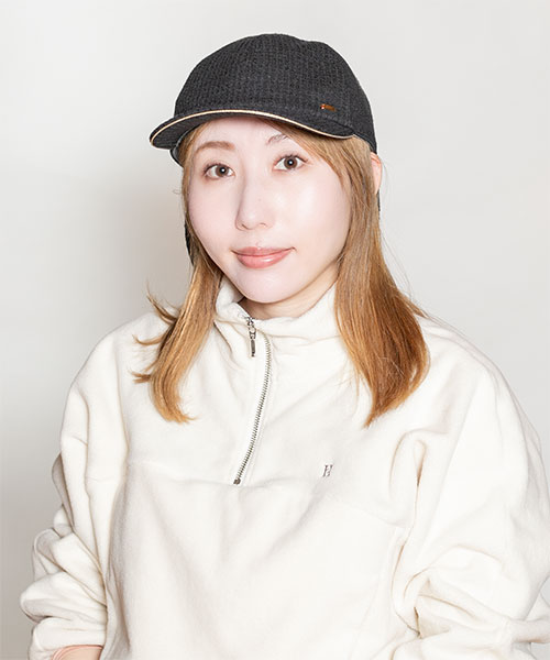 モデル頭囲：56cm 着用サイズ：ONESIZE