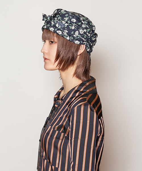 BLACK  モデル頭囲：55cm (ターバンパターン）