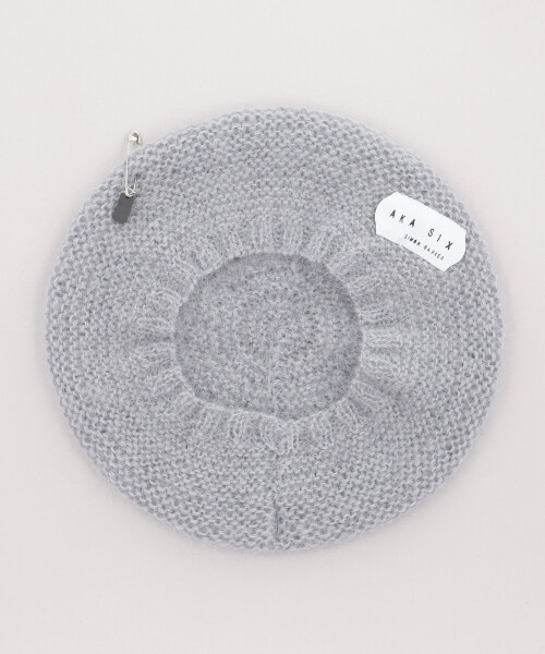 AKA SIX MOHAIR BERET GRAY ONESIZE