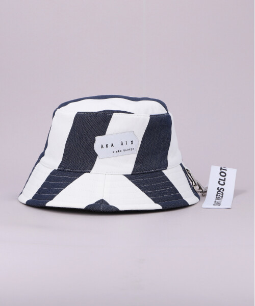 AKA SIX STRIPE BUCKET HAT NAVY ONESIZE