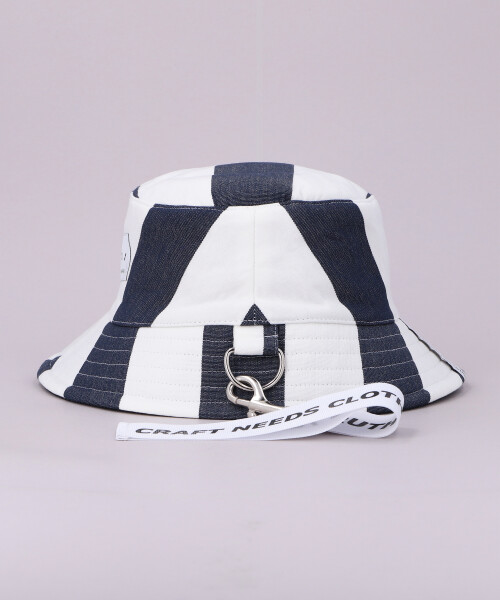 AKA SIX STRIPE BUCKET HAT NAVY ONESIZE