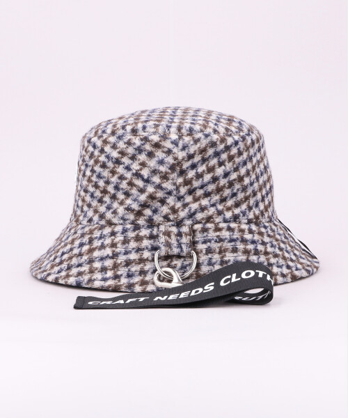 AKA SIX CHECK BUCKET HAT KHAKI ONESIZE