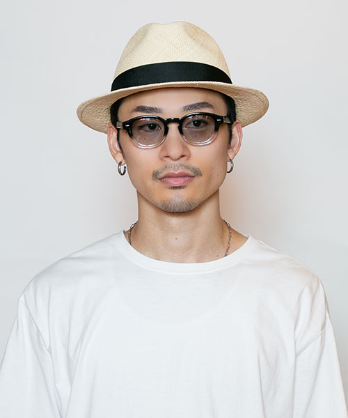 モデル頭囲：58.5cm 着用サイズ：59cm