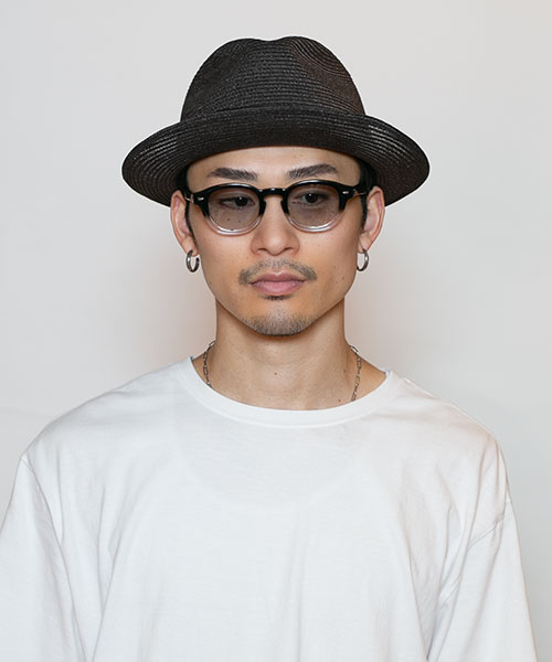 モデル頭囲：58.5cm 着用サイズ：58cm