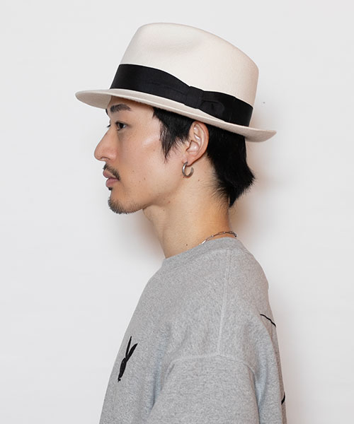 WHITE モデル頭囲：58.5cm 着用サイズ：59