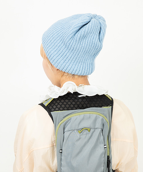 モデル頭囲：54.5cm 着用サイズ：ONESIZE