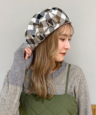 PLAID BERET 10