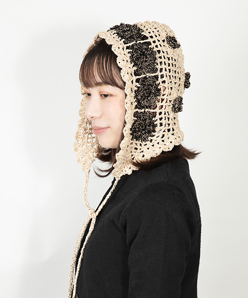 モデル頭囲：56cm 着用サイズ：ONESIZE