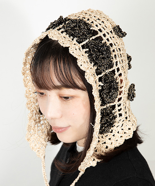 モデル頭囲：56cm 着用サイズ：ONESIZE