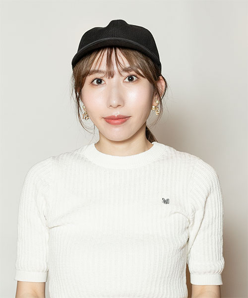 モデル頭囲：56cm 着用サイズ：ONESIZE