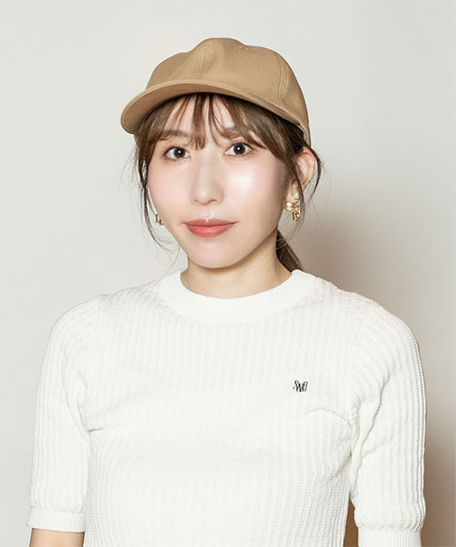 モデル頭囲：56cm 着用サイズ：ONESIZE
