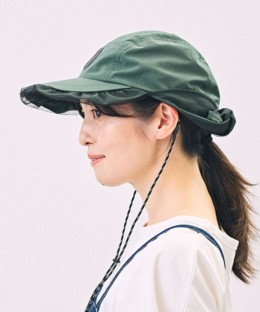 モデル頭囲：53cm 着用サイズ：ONESIZE