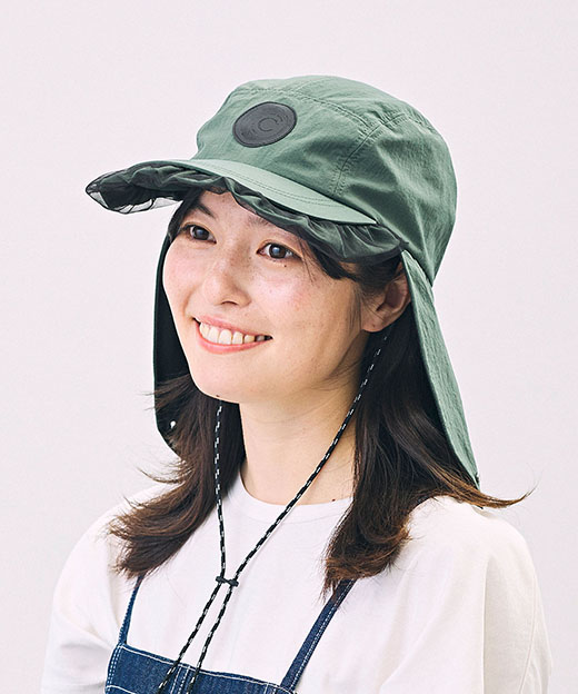 モデル頭囲：53cm 着用サイズ：ONESIZE