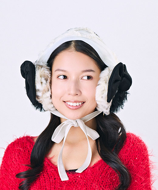 モデル頭囲：54cm 着用サイズ：ONESIZE