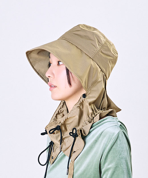 モデル頭囲：55.5cm 着用サイズ：ONESIZE