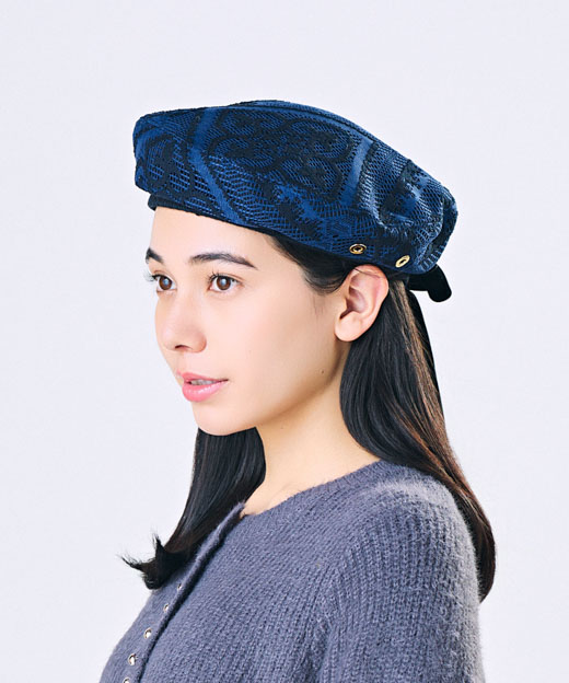 モデル頭囲：56cm 着用サイズ：ONESIZE