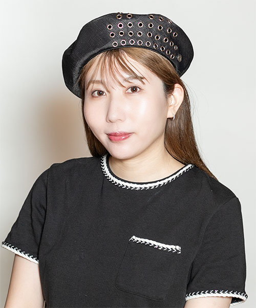 モデル頭囲：56cm 着用サイズ：ONESIZE